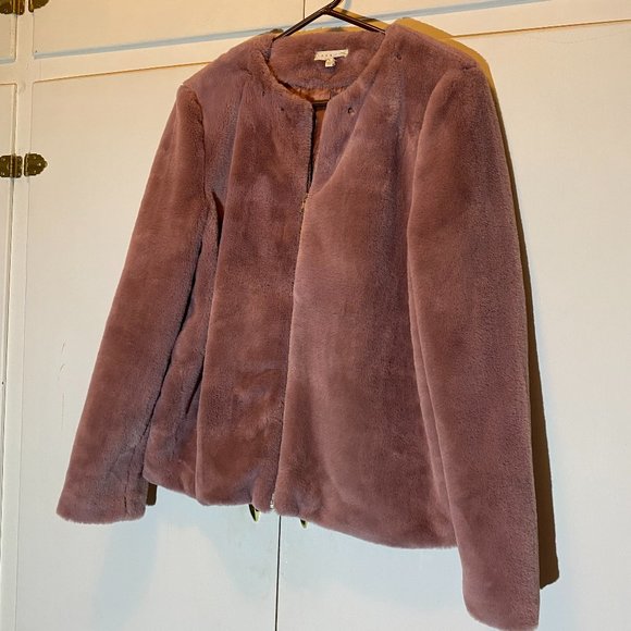 Promesa Studded Teddy Jacket, Mauve, Large - Picture 3 of 13